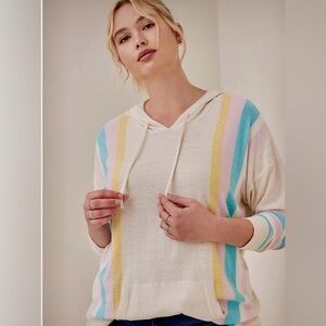 Torrid Retro Birch Stripe Raglan Hoodie